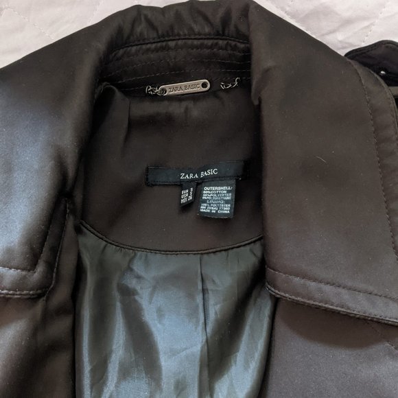 Zara trench coat brown satin finish - Picture 4 of 4